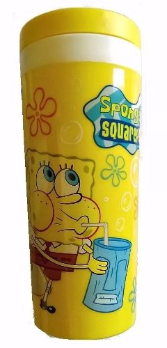 Termo Escolar Vaso Bob Esponja Niños Plastico 355ml