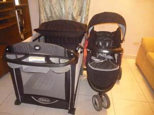 Corral, Coche Y Porta Bebe (kit) Graco Importado