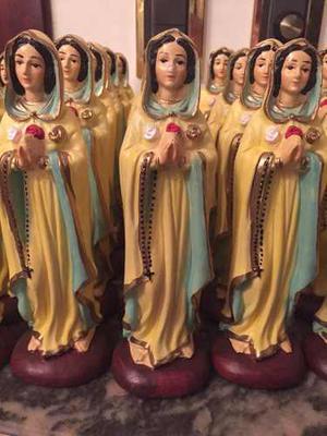 Figura Virgen María Rosa Mística 18 Cm Altura Yeso