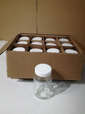 Cajas De Envases, Frascos De 500 Cc Con Tapa Plastica Blanca
