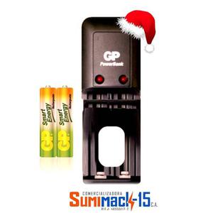 Cargador Aaa Gp Incluye 2 Baterias Recargables Garantia