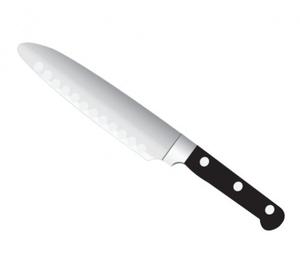 Cuchillo Santoku Para Chef Profesional Cocina Japonesa Saba