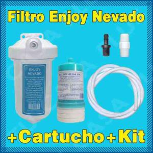 Filtro Agua Enjoy Nevado + Cartucho + Kit Instalacion+ Salud