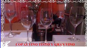Hermosas Copas Vino Tinto, Gran Vino, De Agua Y Champange