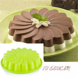 Molde De Silicon Flor Grande Gelatina Tortas