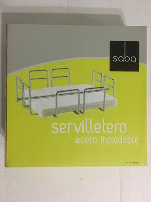 Servilletero En Acero Inoxidable. Marca Saba