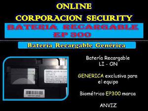 Bateria Recargable Control De Acceso Biometrico Ep 300 Anviz