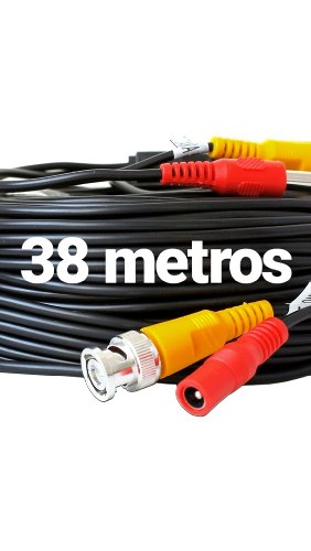 Cable Bnc + Corriente 38mtr Para Camaras De Segutidad