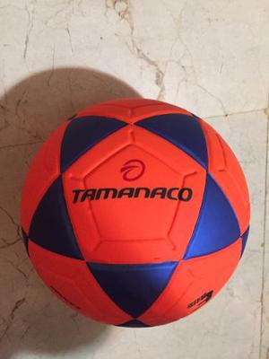 Balon De Futbolito Tamanaco N 3 Naranja Con Azul Bajo Bote