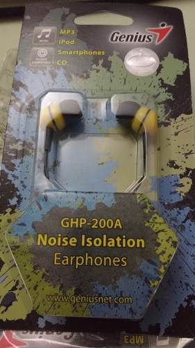 Audifonos Genius Ghp-200a Amarillo Noise Isolation