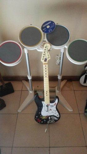 Batería Y Guitarra Para Wii