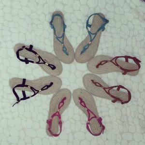 Sandalias Planas Importadas Fuscia Talla 38