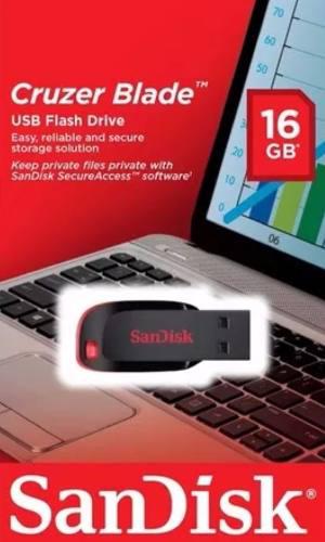 Pendrive Usb Sandisk Cruzer Blade 16 Gb Nuevo Kf