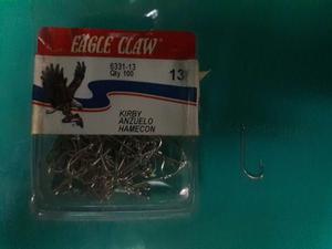 Anzuelo Eagle Claw #13 Made In U.s.a.caja De 100 Piezas