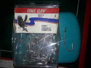 Anzuelo Para La Pesca Eagle Claw Tipo Kirby # 2 Caja 100pzas