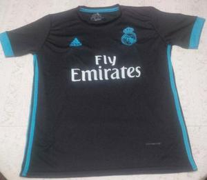 Franela Real Madrid M/corta Adulto Negra 