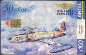 Tarjeta Telefónica Con Chip De Uruguay Lockheed P-80