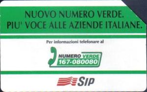 Tarjeta Telefónica Urmet De Italia Número Verde