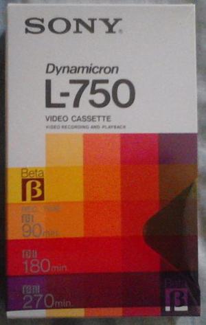 4 Casetes Betamax Sony L-750 Nuevos