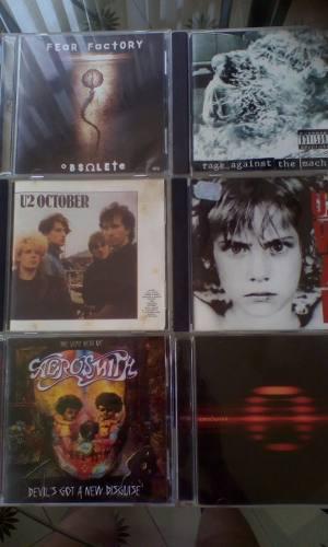 Cds U2, Aerosmith, Rage Against The Machine,orgy Y Fear Fact