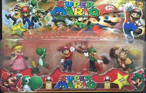 Muñeco Set Figuras Mario Bros 5 Personajes Juguetes Niño