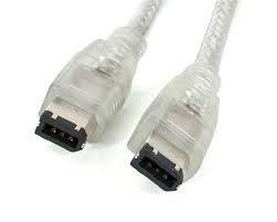 Cable Firewire  Transparente 6 Pines A 6 Pines 1.8 Mts