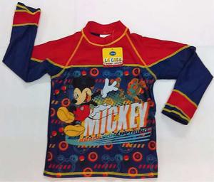 Camisa De Surf De Mickey Con Proteccion Uv Para Niños