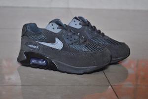 Kp3 Zapatos Nike Air Max 90 Gris Para Niños Y Niñas 25 Al