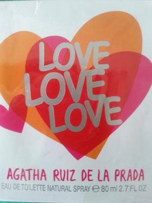 Perfume Agatha Ruiz De La Prada. Love,love,love. 80 Ml.