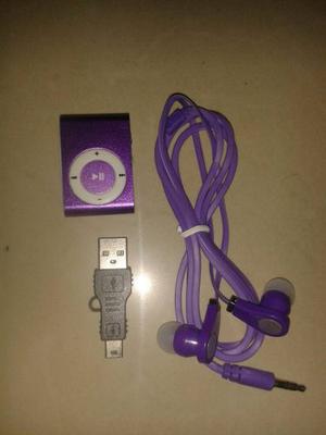 Reproductor Mp3 Player Audifonos Y Cable Usb