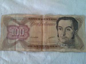 Billete De 100 Bolívares Antiguo De . Oferta!