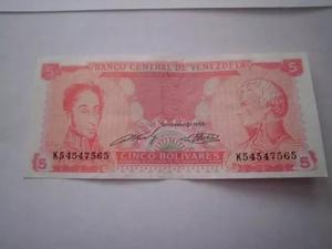 Billete De Cinco Antiguo