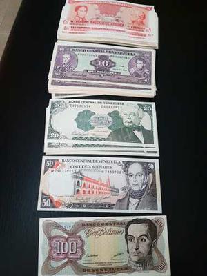 Billetes Colección  Y 100 Bolívares