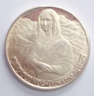 Buena Medalla La Gioconda De Leonardo Davinci. %plata.