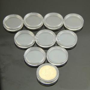 Lote De 2 Capsulas Para Moneda 18mm Plata Oro Conmemorativa