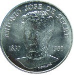 Moneda Conmemorativa Muerte Antonio José De Sucre De Plata