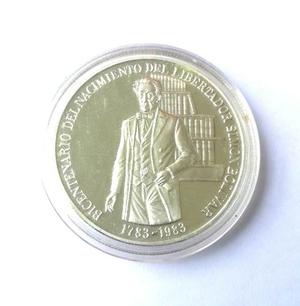 Moneda De Plata. Bicentenaiento Libertador 