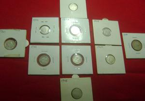 Monedas De Plata: 2 Bs,1 Bs,3 Reales Y 9 Medios.