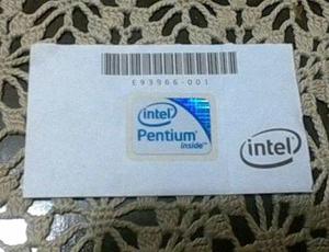 Procesador Intel Inside Pentium Etiqueta Adhesiva