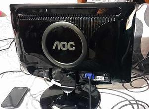 Vendo Bello Monitor Usado Aoc De 17 Pulgadas Sin Detalles