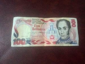 !!!!billete 100bs  En Grado Vf+!!!!!