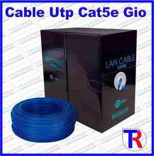 Bobina Cable De Red Utp Cat-5e 305 Mts Gio Internet
