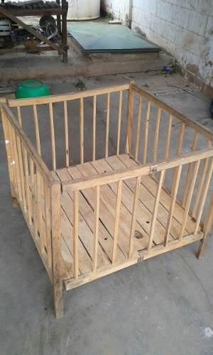 Corral De Madera Para Niños Plegable