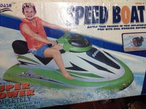 Moto De Agua Speed Boat Motorizada Para Niños Inflable