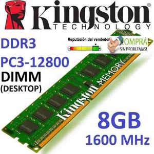 Memoria Kingston 8gb Ddr Mhz Pc%nuevas