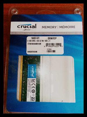 Memoria Ram Crucial 8gb Ddr3l  Udimm 1.35v Cl11 Desktop