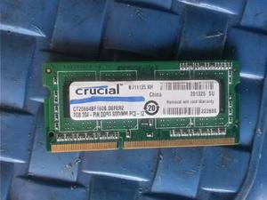 Memoria Ram Crucial De 2 Gb, Laptos Y Mini Laptos