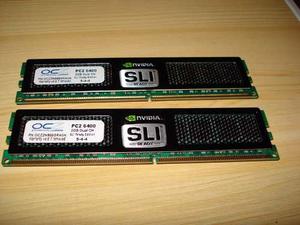 Memoria Ram Ddr2 Nvidia Sli - 2gb C/u (2x2gb), 800mhz Gaming