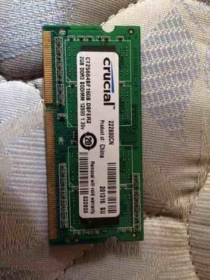 Memoria Ram Ddr3 2gb C/u