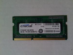 Memoria Ram Dr3 2gb Para Lapto Crucial